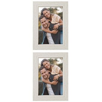 2 pc Picture Frame, Rustic Texture Frame Distressed Farmhouse Photo Frames
