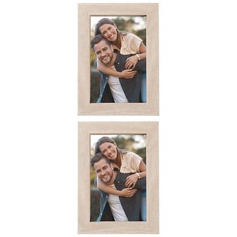 2 pc Picture Frame, Rustic Texture Frame Distressed Farmhouse Photo Frames