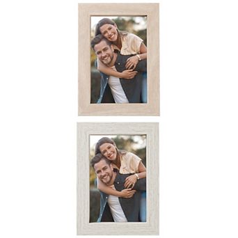 2 pc Picture Frame, Rustic Texture Frame Distressed Farmhouse Photo Frames