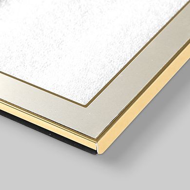 2 Pcs Picture Frame Brushed Aluminum Metal Photo Frame with Real Glass