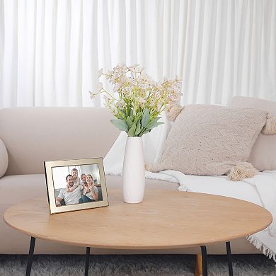 2 Pcs Picture Frame Brushed Aluminum Metal Photo Frame with Real Glass