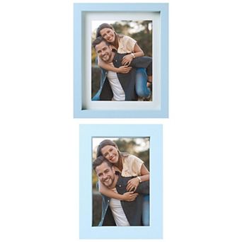 2 pc Picture Frame, Rustic Texture Frame Distressed Farmhouse Photo Frames 4" x 6"&6" x 8"