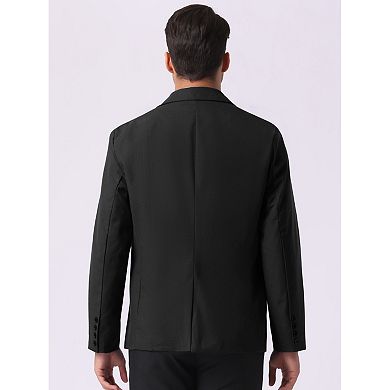 Men's Notch Lapel One Button Formal Color Block Business Suit Jackets