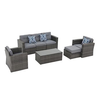 7 pc Patio Furniture Set, Patio Conversation Sets
