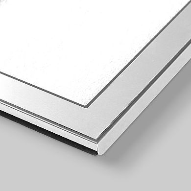 2 Pcs Picture Frame Brushed Aluminum Metal Photo Frame with Real Glass 5" x 7"&4" x 6"