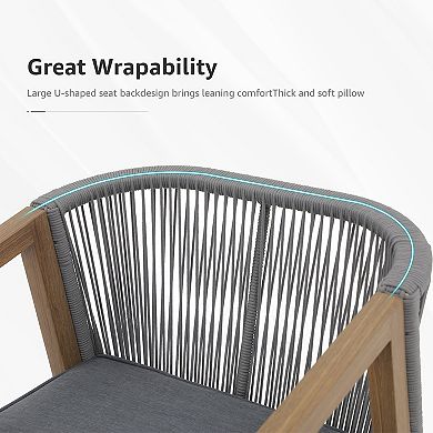 Aluminum Outdoor 3 Piece Bistro Set Patio Furniture Set