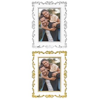 3 pc Picture Frame, Luxury Photo Frames with Glass Front, Plated Photo Frame