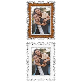 3 pc Picture Frame, Luxury Photo Frames with Glass Front, Plated Photo Frame