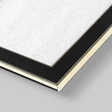 2 Pcs Picture Frame Brushed Aluminum Metal Photo Frame with Real Glass 5" x 7"&6" x 8"