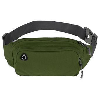 Waterproof Running Belt Zipper Sports Waist Bag for Sports Green 1 pc