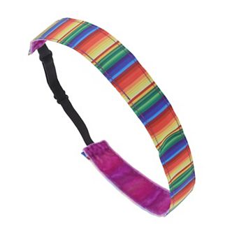 Non Slip Headband Tie-dye Headband for Sport Orange Colorful 1 pc