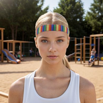 Non Slip Headband Tie-dye Headband for Sport Orange Colorful 1 Pc