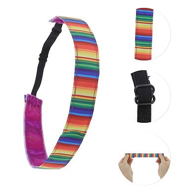 Non Slip Headband Tie-dye Headband for Sport Orange Colorful 1 Pc