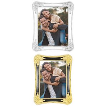3 pc Picture Frame with Crystal for Wedding Shiny with Clear Glass Photo Frames