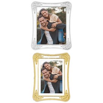 3 pc Picture Frame with Crystal for Wedding Shiny with Clear Glass Photo Frames