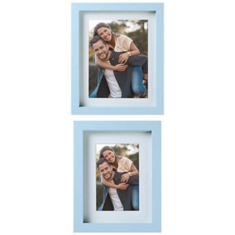 2 pc Picture Frame, Rustic Texture Frame Distressed Farmhouse Photo Frames 5" x 7"&6" x 8"