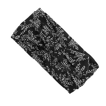 Breathable Headband Print Tie Headband for Sport Black 1 pc