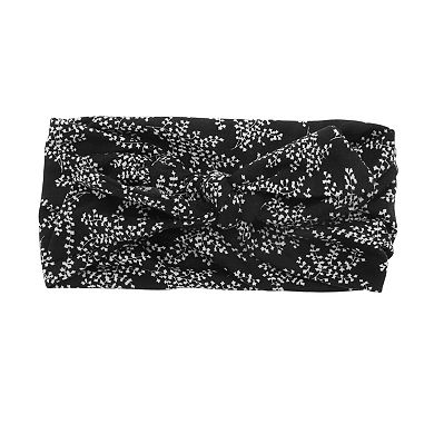 Breathable Headband Print Tie Headband for Sport Black 1 Pc