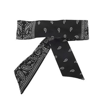 Breathable Headband Paisley Headband for Sport Black 1 pc