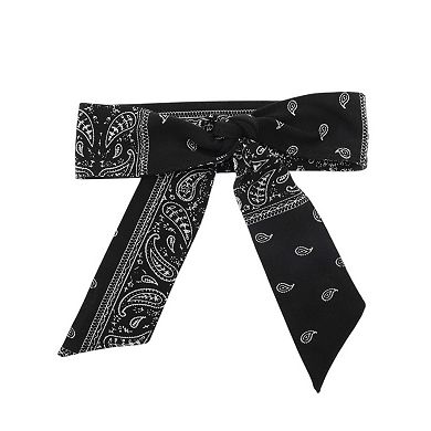 Breathable Headband Paisley Headband for Sport Black 1 Pc