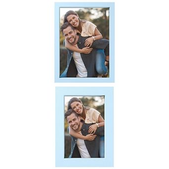 2 pc Picture Frame, Rustic Texture Frame Distressed Farmhouse Photo Frames 4" x 6"&8" x 11"