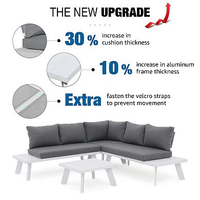 Aluminum 4-Piece Outdoor Patio Furniture Set