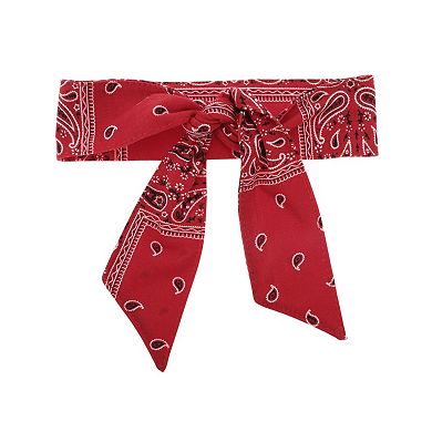 Breathable Headband Paisley Headband for Sport Red 1 Pc