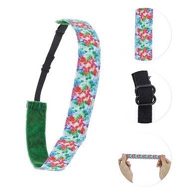 Non Slip Headband Tie-dye Headband for Sport Red Green 1 Pc