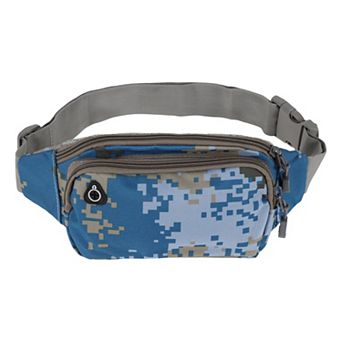 Waterproof Running Belt Camouflage Sports Waist Bag for Sports Blue 1 pc
