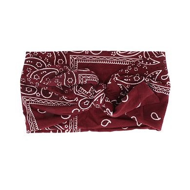 Breathable Headband Print Tie Headband for Sport Red 1 Pc