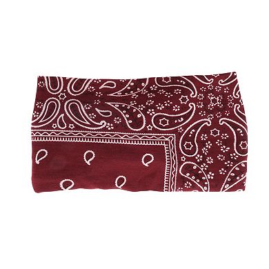 Breathable Headband Print Tie Headband for Sport Red 1 Pc