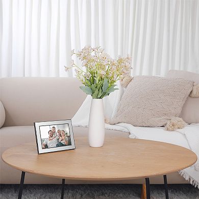 2 Pcs Picture Frame Brushed Aluminum Metal Photo Frame with Real Glass 4" x 6"&6" x 8"