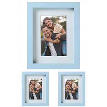 3 pc Picture Frame, Rustic Texture Frame Distressed Farmhouse Photo Frames for Table Top