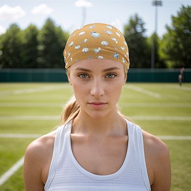 Breathable Headband Print Tie Headband for Sport Orange 1 Pc