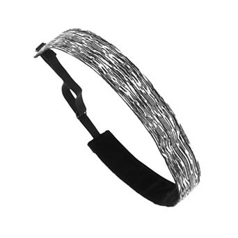 Non Slip Headband Tie-dye Headband for Sport Black White 1 pc