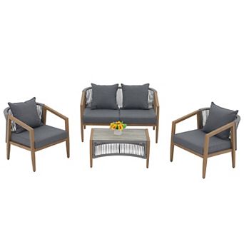 Aluminum Outdoor Patio Furniture 4 pc Set