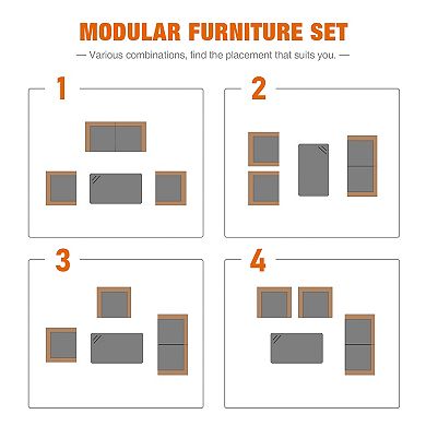 Aluminum Outdoor Patio Furniture 4 Piece Set