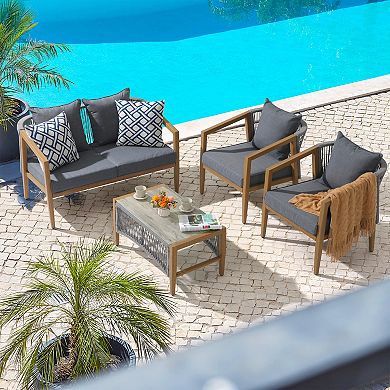 Aluminum Outdoor Patio Furniture 4 Piece Set