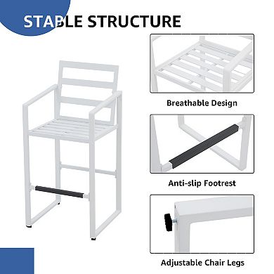 Patio Outdoor Bar Stools Set of 2