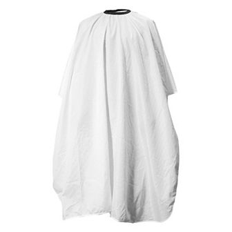 Waterproof Solid Color Hair Cut Barber Cape for Hair Cut White 1 pc
