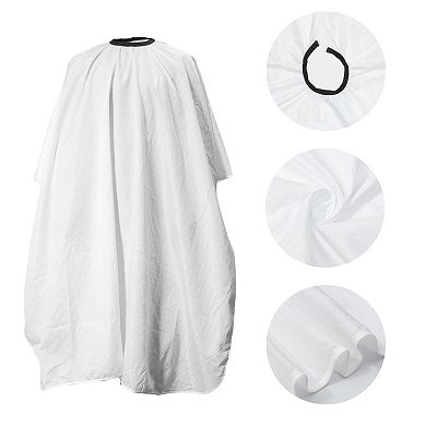 Waterproof Solid Color Hair Cut Barber Cape for Hair Cut White 1 Pc