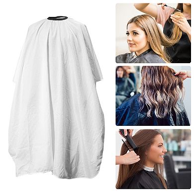 Waterproof Solid Color Hair Cut Barber Cape for Hair Cut White 1 Pc