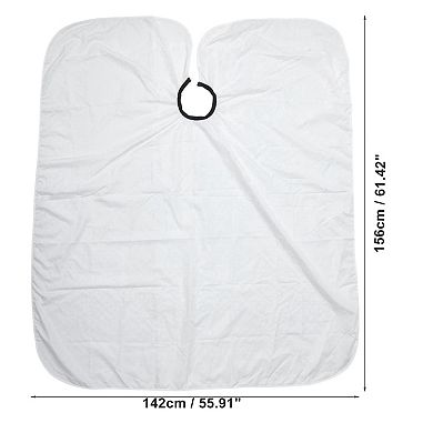 Waterproof Solid Color Hair Cut Barber Cape for Hair Cut White 1 Pc