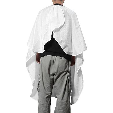 Waterproof Solid Color Hair Cut Barber Cape for Hair Cut White 1 Pc