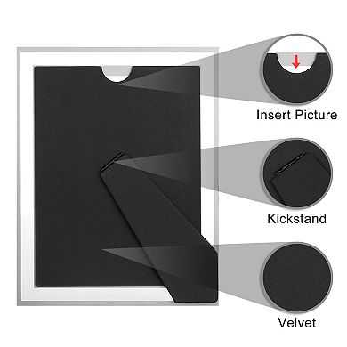 2 Pcs Glass Picture Frame for Tabletop Display, Real Glass Photo Frames 5" x 7"&4" x 6"