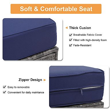 2 Piece Patio Ottoman Set