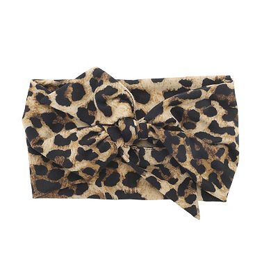 Breathable Headband Print Tie Headband for Sport Black Brown 1 Pc