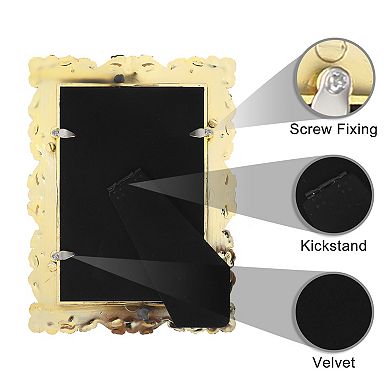 2 Pcs Picture Frame, Luxury Photo Frames with Glass Front, Plated Photo Frame 5" x 7"&4" x 6"