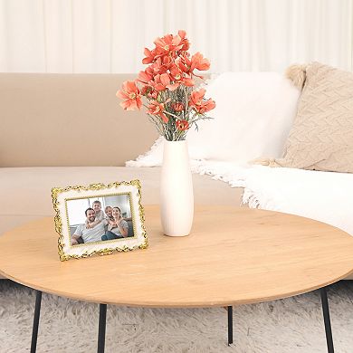 2 Pcs Picture Frame, Luxury Photo Frames with Glass Front, Plated Photo Frame 5" x 7"&4" x 6"