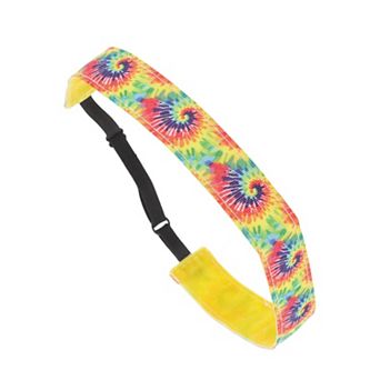Non Slip Headband Tie-dye Headband for Sport Yellow 1 pc